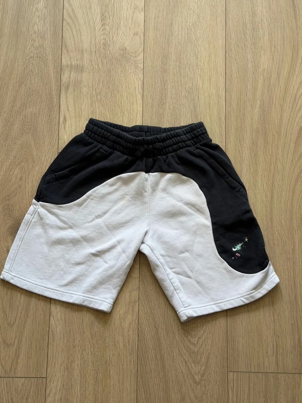 Nike Black and White Colorblock Kids Shorts